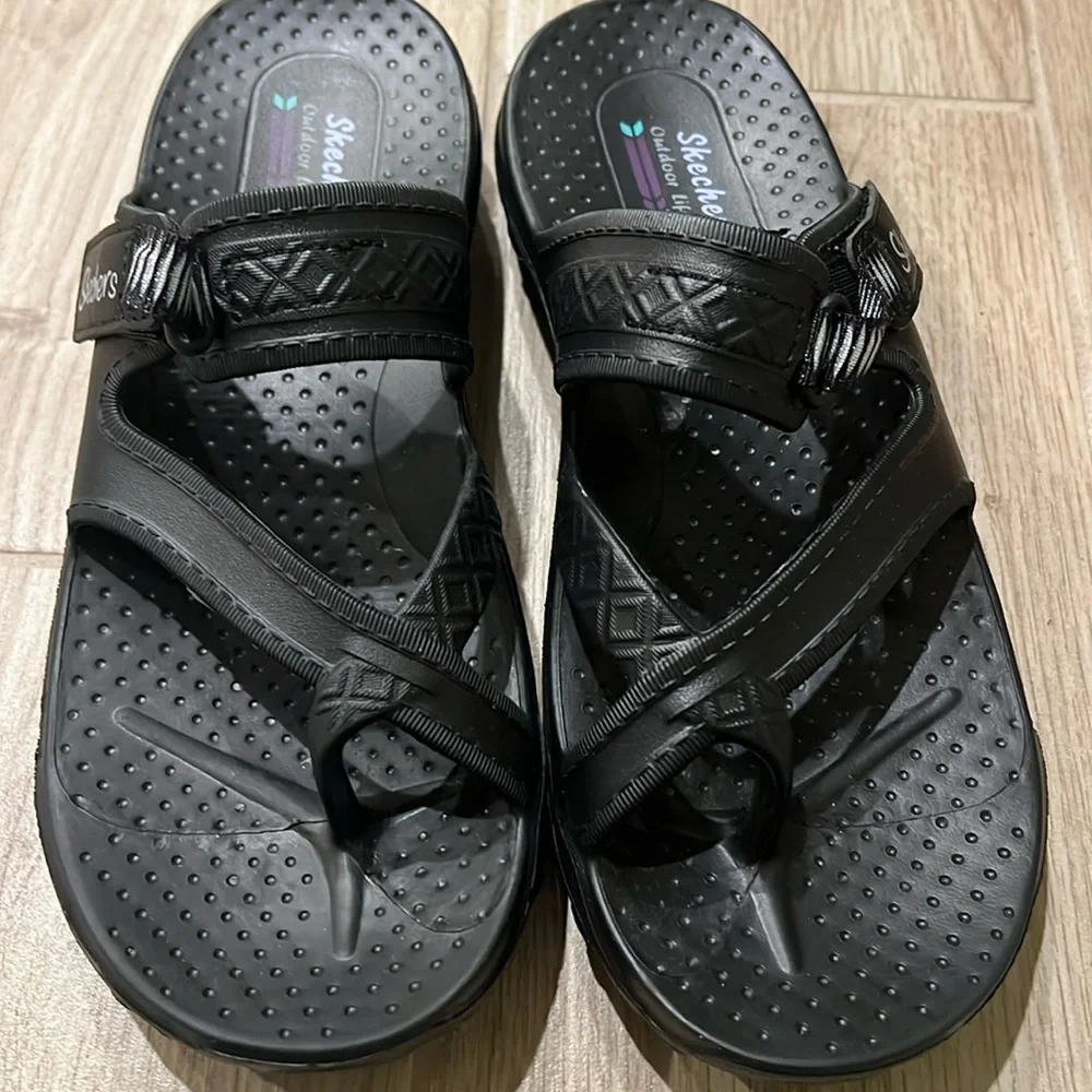 Skechers Black Womens Sandals 8